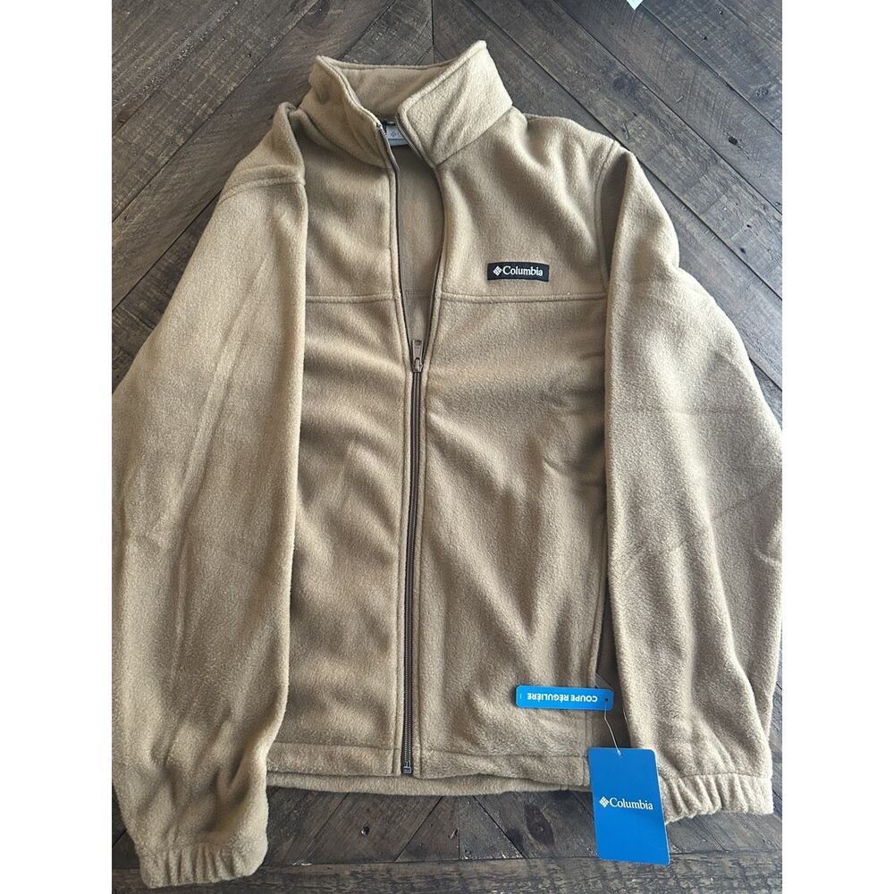 Columbia Light Brown Men's Fleece Full Zip Sweater Large